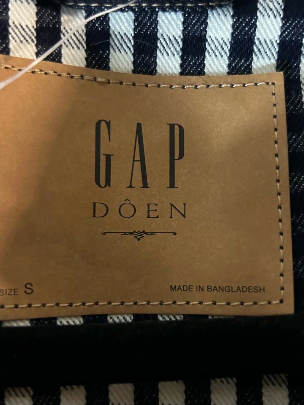 NWT size Small Gap × DÔEN Gingham Denim Jacket - Picture 4 of 7